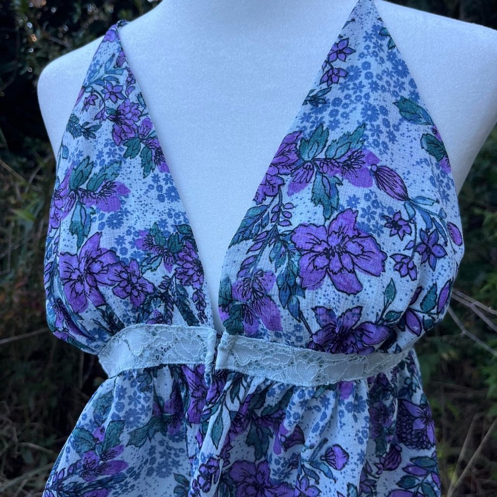 Free People Floral Lace Halter